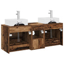 vidaXL Fürdőszobai Szekrény Szett 3 db Antik Fa 49,5 x 41 x 62,5 cm