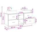vidaXL Fürdőszobai Szekrény Szett 3 db Antik Fa 49,5 x 41 x 62,5 cm