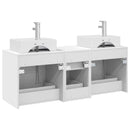 vidaXL Fürdőszobai Szekrény Szett 3 db Fehér 49,5 x 41 x 62,5 cm