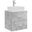 vidaXL Fürdőszobai Szekrény Szett 3 db Betonszürke 49,5 x 41 x 62,5 cm