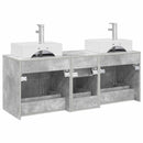 vidaXL Fürdőszobai Szekrény Szett 3 db Betonszürke 49,5 x 41 x 62,5 cm