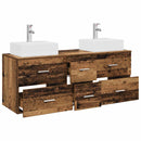 vidaXL Fürdőszobai Szekrény Szett 3 db Antik Fa 49,5 x 41 x 62,5 cm