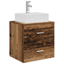 vidaXL Fürdőszobai Szekrény Szett 3 db Antik Fa 49,5 x 41 x 62,5 cm