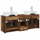 vidaXL Fürdőszobai Szekrény Szett 3 db Antik Fa 49,5 x 41 x 62,5 cm