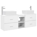 vidaXL Fürdőszobai Szekrény Szett 3 db Fehér 53 x 34,5 x 63 cm