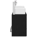 vidaXL Fürdőszobai Szekrény Szett 3 db Fekete 53 x 34,5 x 63 cm