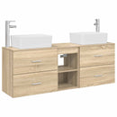 vidaXL Fürdőszobai Szekrény Szett 3 db Sonoma Tölgy 53 x 34,5 x 63 cm