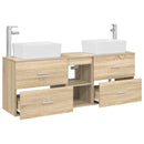 vidaXL Fürdőszobai Szekrény Szett 3 db Sonoma Tölgy 53 x 34,5 x 63 cm