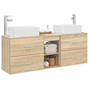 vidaXL Fürdőszobai Szekrény Szett 3 db Sonoma Tölgy 53 x 34,5 x 63 cm