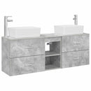 vidaXL Fürdőszobai Szekrény Szett 3 db Betonszürke 53 x 34,5 x 63 cm