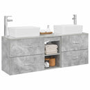 vidaXL Fürdőszobai Szekrény Szett 3 db Betonszürke 53 x 34,5 x 63 cm