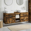 vidaXL Fürdőszobai Szekrény Szett 3 db Füstös Tölgy 53 x 34,5 x 63 cm