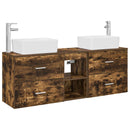 vidaXL Fürdőszobai Szekrény Szett 3 db Füstös Tölgy 53 x 34,5 x 63 cm