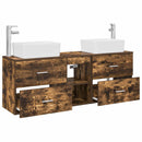 vidaXL Fürdőszobai Szekrény Szett 3 db Füstös Tölgy 53 x 34,5 x 63 cm