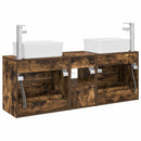 vidaXL Fürdőszobai Szekrény Szett 3 db Füstös Tölgy 53 x 34,5 x 63 cm