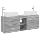 vidaXL Fürdőszobai Szekrény Szett 3 db Szürke Sonoma 53 x 34,5 x 63 cm