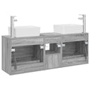 vidaXL Fürdőszobai Szekrény Szett 3 db Szürke Sonoma 53 x 34,5 x 63 cm