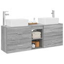 vidaXL Fürdőszobai Szekrény Szett 3 db Szürke Sonoma 53 x 34,5 x 63 cm