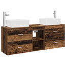 vidaXL Fürdőszobai Szekrény Szett 3 db Antik Fa 53 x 34,5 x 63 cm