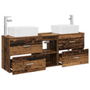 vidaXL Fürdőszobai Szekrény Szett 3 db Antik Fa 53 x 34,5 x 63 cm