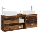 vidaXL Fürdőszobai Szekrény Szett 3 db Antik Fa 53 x 34,5 x 63 cm