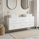 vidaXL Fürdőszobai Szekrény Szett 3 db Fehér 53 x 34,5 x 63 cm