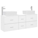 vidaXL Fürdőszobai Szekrény Szett 3 db Fehér 53 x 34,5 x 63 cm