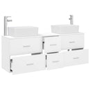 vidaXL Fürdőszobai Szekrény Szett 3 db Fehér 53 x 34,5 x 63 cm