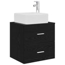 vidaXL Fürdőszobai Szekrény Szett 3 db Fekete 53 x 34,5 x 63 cm