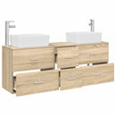 vidaXL Fürdőszobai Szekrény Szett 3 db Sonoma Tölgy 53 x 34,5 x 63 cm