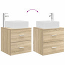 vidaXL Fürdőszobai Szekrény Szett 3 db Sonoma Tölgy 53 x 34,5 x 63 cm