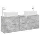 vidaXL Fürdőszobai Szekrény Szett 3 db Betonszürke 53 x 34,5 x 63 cm