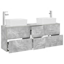 vidaXL Fürdőszobai Szekrény Szett 3 db Betonszürke 53 x 34,5 x 63 cm