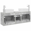 vidaXL Fürdőszobai Szekrény Szett 3 db Betonszürke 53 x 34,5 x 63 cm