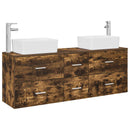 vidaXL Fürdőszobai Szekrény Szett 3 db Füstös Tölgy 53 x 34,5 x 63 cm