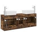 vidaXL Fürdőszobai Szekrény Szett 3 db Füstös Tölgy 53 x 34,5 x 63 cm