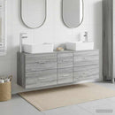vidaXL Fürdőszobai Szekrény Szett 3 db Szürke Sonoma 53 x 34,5 x 63 cm