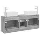 vidaXL Fürdőszobai Szekrény Szett 3 db Szürke Sonoma 53 x 34,5 x 63 cm