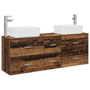 vidaXL Fürdőszobai Szekrény Szett 3 db Antik Fa 53 x 34,5 x 63 cm