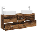 vidaXL Fürdőszobai Szekrény Szett 3 db Antik Fa 53 x 34,5 x 63 cm