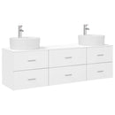 vidaXL Fürdőszobai Szekrény Szett 3 db Fehér 62,5 x 44,5 x 50 cm