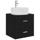 vidaXL Fürdőszobai Szekrény Szett 3 db Fekete 62,5 x 44,5 x 50 cm