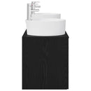 vidaXL Fürdőszobai Szekrény Szett 3 db Fekete 62,5 x 44,5 x 50 cm