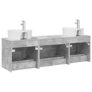 vidaXL Fürdőszobai Szekrény Szett 3 db Betonszürke 62,5 x 44,5 x 50 cm