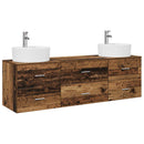 vidaXL Fürdőszobai Szekrény Szett 3 db Antik Fa 62,5 x 44,5 x 50 cm