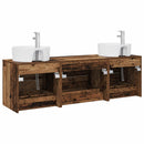 vidaXL Fürdőszobai Szekrény Szett 3 db Antik Fa 62,5 x 44,5 x 50 cm