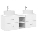 vidaXL Fürdőszobai Szekrény Szett 3 db Fehér 49,5 x 44,5 x 65 cm