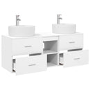 vidaXL Fürdőszobai Szekrény Szett 3 db Fehér 49,5 x 44,5 x 65 cm
