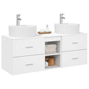 vidaXL Fürdőszobai Szekrény Szett 3 db Fehér 49,5 x 44,5 x 65 cm