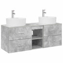vidaXL Fürdőszobai Szekrény Szett 3 db Betonszürke 49,5 x 44,5 x 65 cm